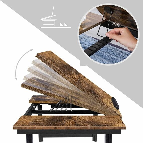 Songmics LLD110B01 laptop-ständer Schwarz, Braun, 4 image