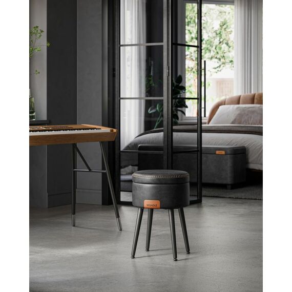 Vasagle LOM005B01 Hocker & Sitzkissen Ottomane Rund, 3 image
