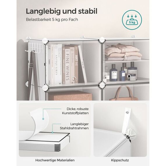 Songmics LPC035W01 Schuhregale Geschlossen Weiß, Farbe: Weiß, 3 image