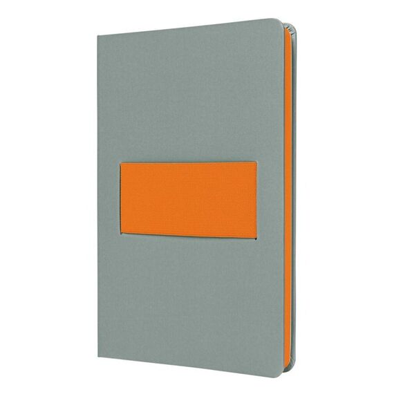 Sigel LS200 Notizbuch A5 88 Blätter Grau, Orange, Farbe: Grau, Orange