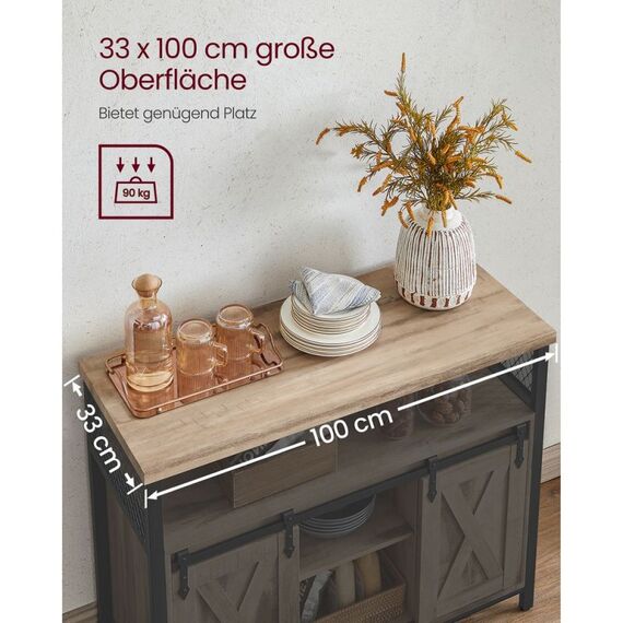 Vasagle LSC092B50 Wohnzimmer-Sideboard 2 Tür(en), 4 image