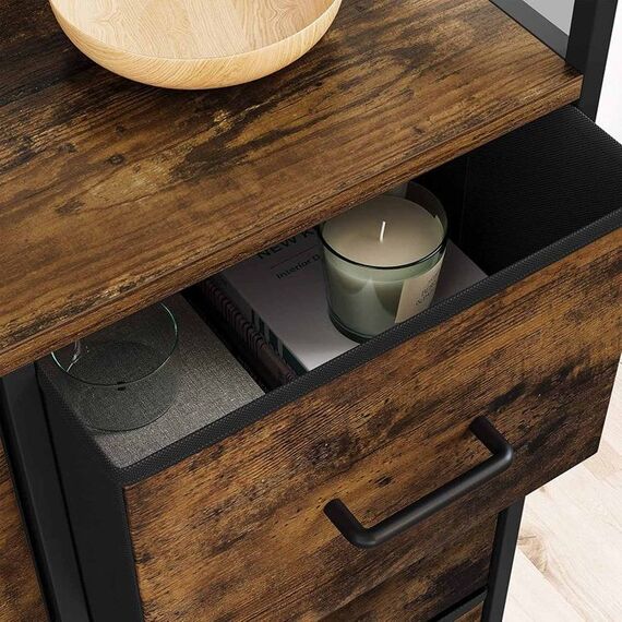 Songmics Industrie-Design Kommode mit 7 Stoffschubladen, 4 image