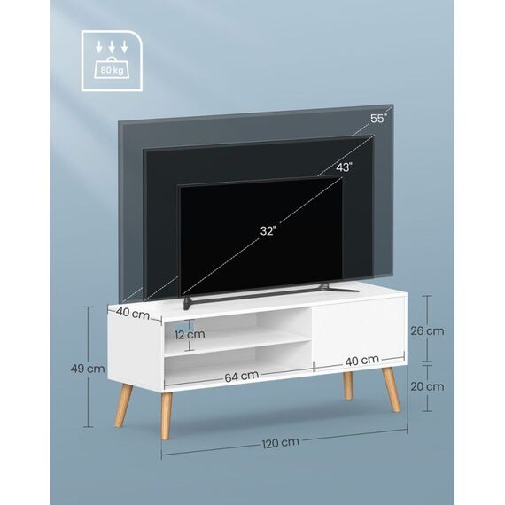 Vasagle LTV120T46 TV-Ständer & Entertainment-Center 1 Regale, 4 image