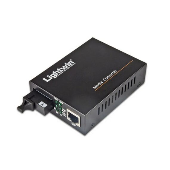 Lightwin LWC-10/100/1000-WDM-S20-B Netzwerk Medienkonverter 1000 Mbit/s 1550 nm Einzelmodus Schwarz