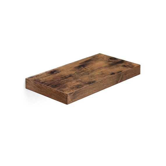 Vasagle LWS24BX Regal Schweberegal Wandverteiler Eisen, MDF-Platten Braun