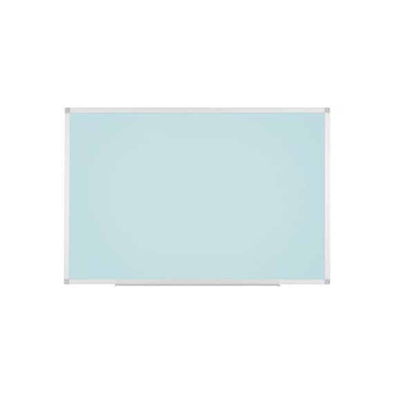 Bi-Office AYDA Whiteboard Lackierter Stahl/Kork Magnetisch, Farbe: Aluminium, Hellblau