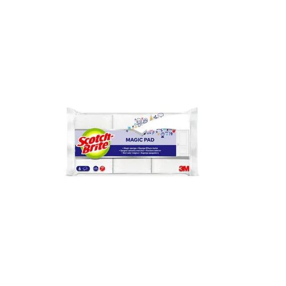 3M Scotch-Brite Schwamm Rechteckig Weiß 6 Stück(e)