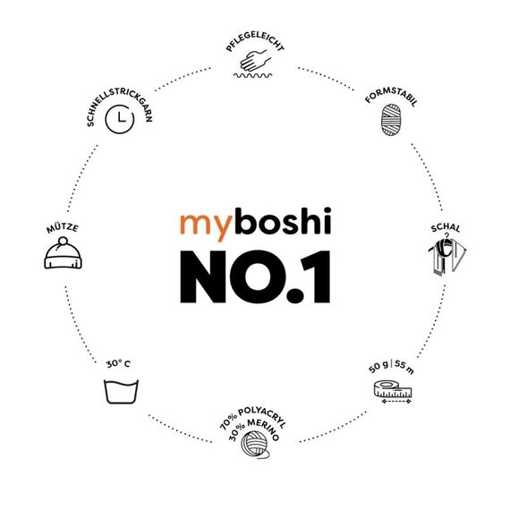 myBoshi Wolle Nr.1 col. 156 eisblau, 50 g, 4 image