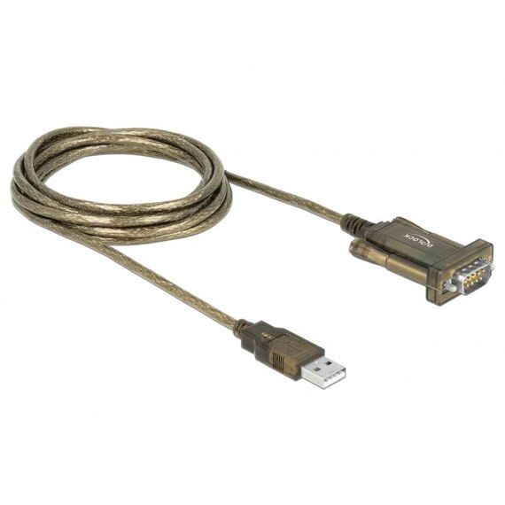DeLOCK 64073 Serien-Kabel Transparent 2 m USB Typ-A DB-9