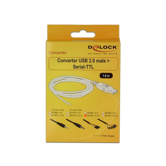 DeLOCK 1.8m USB2.0-A/TTL 6-p USB Kabel 1,8 m USB A Schwarz
