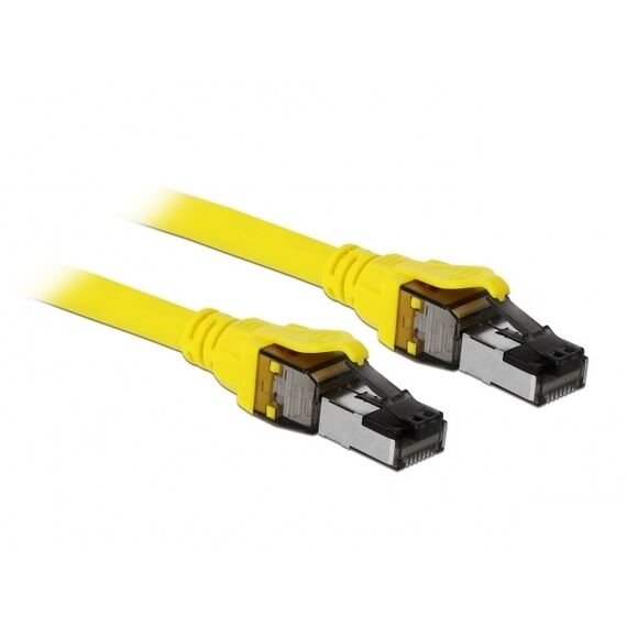 DeLOCK 86582 Netzwerkkabel Gelb 2 m Cat8.1 S/FTP (S-STP), Farbe: Gelb, Länge: 2 m