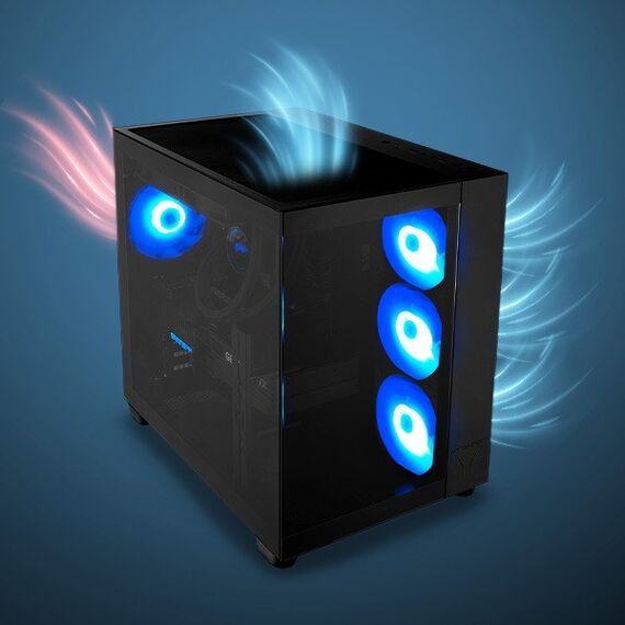 ERAZER Tank X15 (MD 340128) AMD Ryzen™ 7 7800X3D 32 GB DDR5-SDRAM 1 TB SSD NVIDIA GeForce RTX 5060 Ti Windows 11 Home Tower PC Schwarz, 2 image