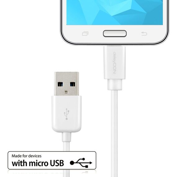 deleyCON USB - micro USB USB Kabel USB 2.0 2 m USB A Micro-USB B 0,48 Gbit/s Schwarz, 3 image