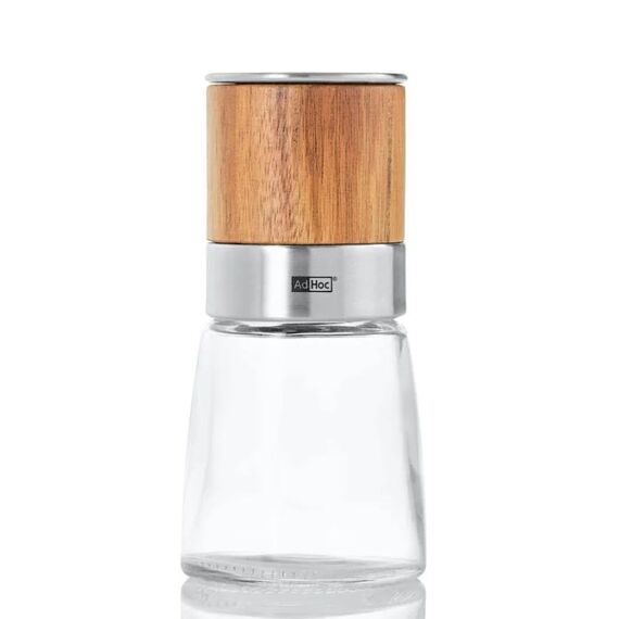 AdHoc MP299 Gewürzmühle Pfeffermühle Transparent, Natürlich/Natur, Silber