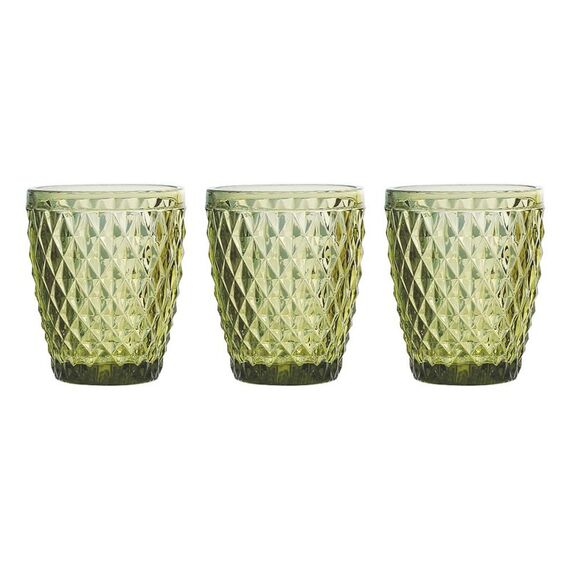 Tognana Porcellane N3585B26282 Wasserglas Grün, Transparent 3 Stück(e) 260 ml