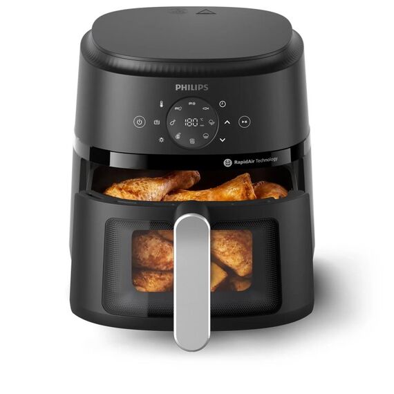 Philips 2000 series NA221/09 Fritteuse Einzelbild 4,2 l Eigenständig 1500 W Heißluftfritteuse Schwarz, Silber, 2 image