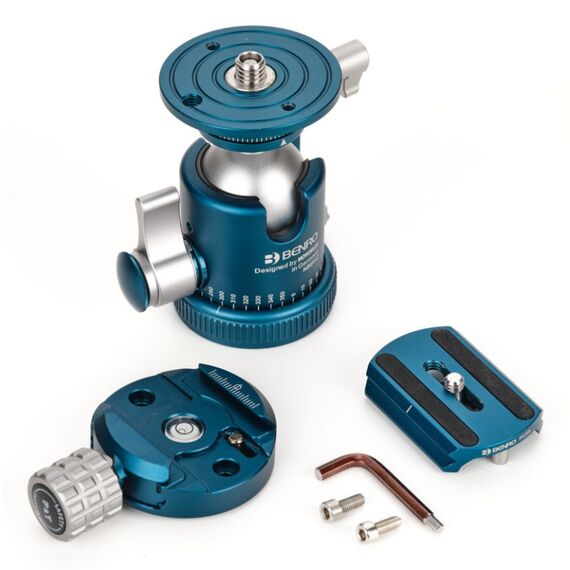 Benro NBBH2 Stativaufsatz Blau, Silber Metall 1/4, 3/8" Kugel (Form), 3 image