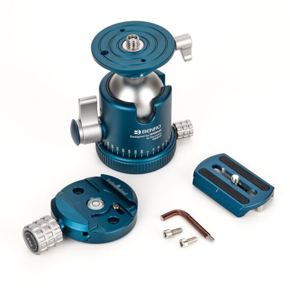 Benro NBBH4 Stativaufsatz Blau, Silber Metall 1/4, 3/8" Kugel (Form), 2 image