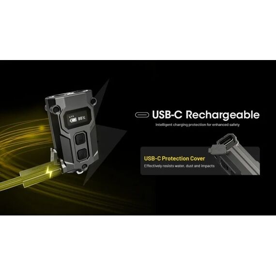 Nitecore TINI3 Grau Schlüsselanhänger-Blinklicht LED, Farbe: Grau, 14 image