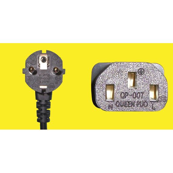 Diggelmann NCDEA-2 Stromkabel Schwarz 2 m CEE7/7 C13-Koppler, Farbe: Schwarz, Länge: 2 m