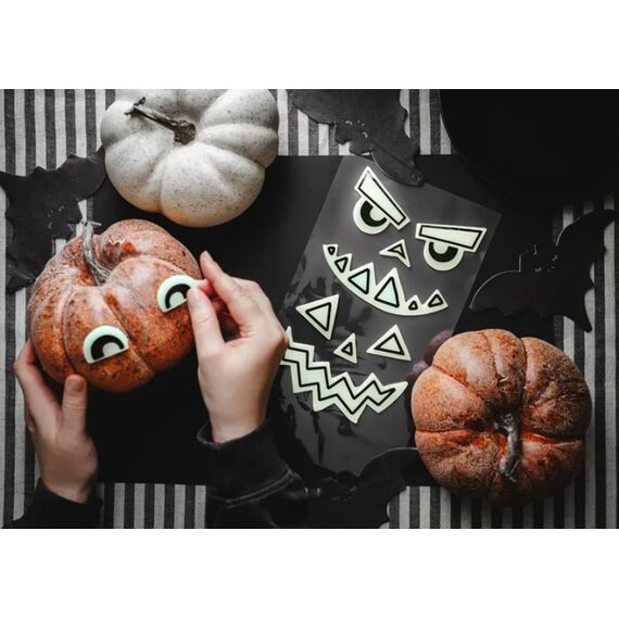 PartyDeco Gel Pumpkin Dekorativer Aufkleber Schwarz, Gelb, 2 image