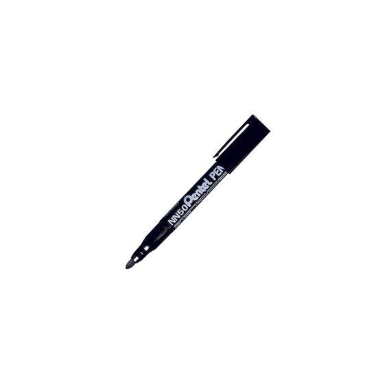 Pentel NN50 Permanent-Marker Rundspitze Schwarz 12 Stück(e)