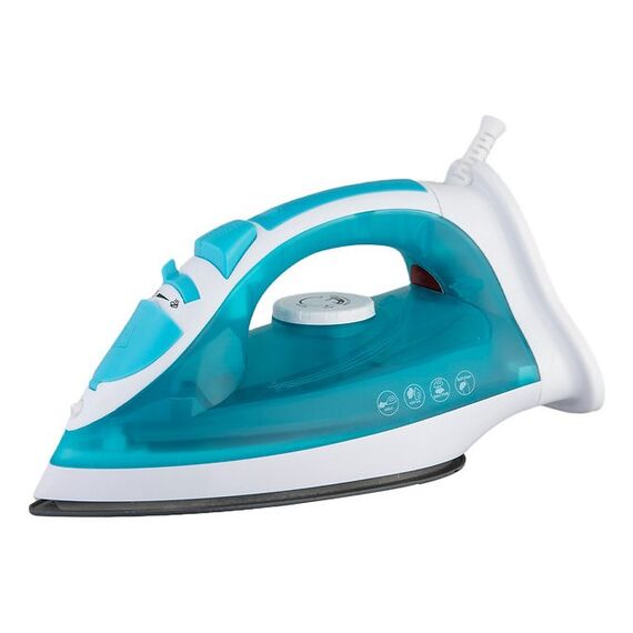 Ohmex OHM-STI-2024 Bügeleisen Dampfbügeleisen Keramik-Bügelsohle 2200 W Blau, Weiß