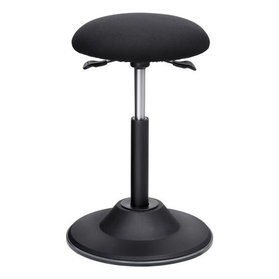 Songmics OSC01BK Sattelstuhl Gepolsterter Sitz Schwarz, Grau Schaum, Polyester, Polypropylen, Stahl Schwarz Stahl 1 Stück(e)