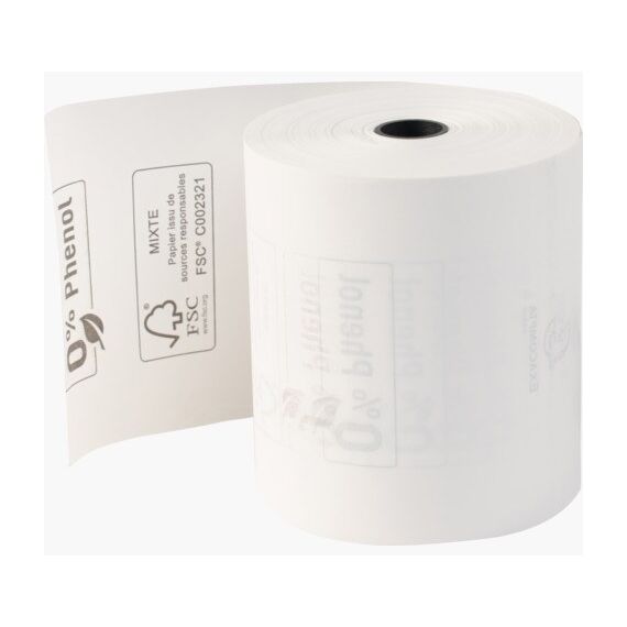 Exacompta Additionsrollen Thermopapier 80 x 80 x 12 mm, 76 m, 10 Stück
