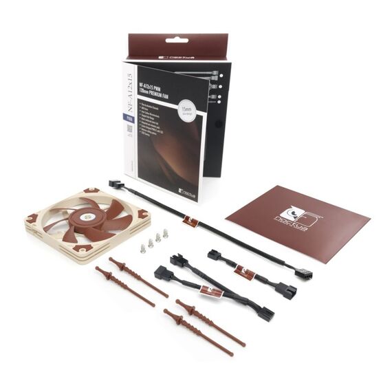 Noctua NF-A12x15 PWM Computergehäuse Ventilator 12 cm Beige, Braun, 2 image