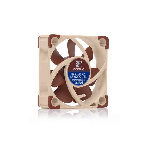 Noctua NF-A4X10-FLX Computerkühlsystem Computergehäuse Ventilator 4 cm Beige, Braun 1 Stück(e)