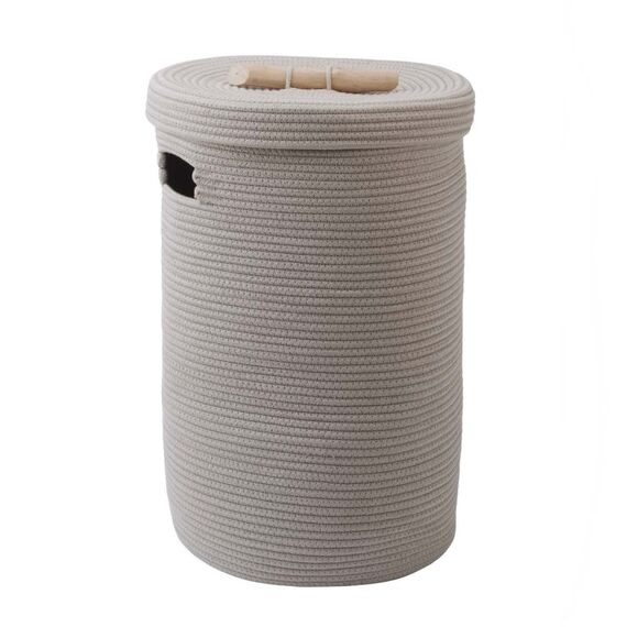 Aquanova Otis Wäschekorb 60 l Rund Baumwolle, Polyester Cappuccino