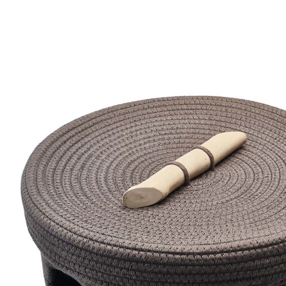 Aquanova Otis Wäschekorb 60 l Rund Baumwolle, Polyester Asche, 3 image