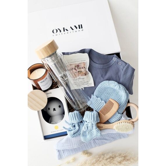 OYKAMI Mama & Baby Geschenkbox Blau "Lugano" Boris - Teeflasche, 2 image
