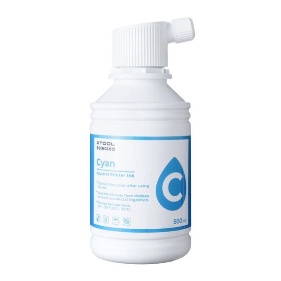 xTool Selected Apparel Printer Ink (500 ml) Cyan