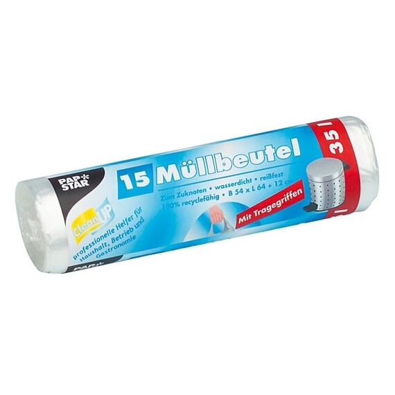 Weita PAP12077 Abfallbeutel 35 l Transparent 15 Stück(e)