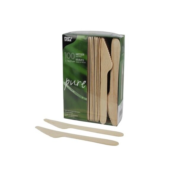Papstar 18200 100 Stück(e) Holz Tischmesser