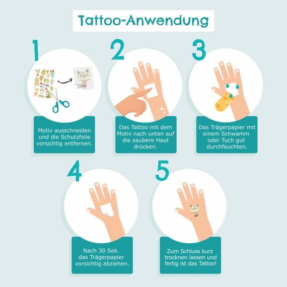 Papierdrachen PAPD-T017 Temporäres Tattoo-Kit, 2 image