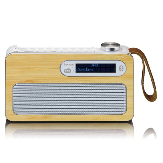 Lenco PDR-040 Persönlich Analog & Digital Bambus, Weiß