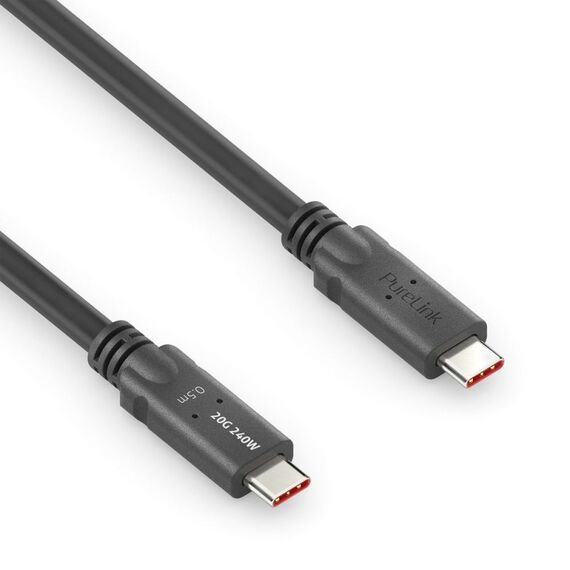 PureLink PI6500-005 USB Kabel USB4 Gen 2x2 0,5 m USB C 20 Gbit/s 240 W Schwarz, 2 image