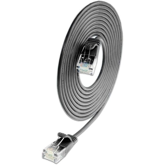 SLIM Patchcords Light UTP Netzwerkkabel Schwarz 2 m Cat6 U/UTP (UTP) Rund, Farbe: Schwarz