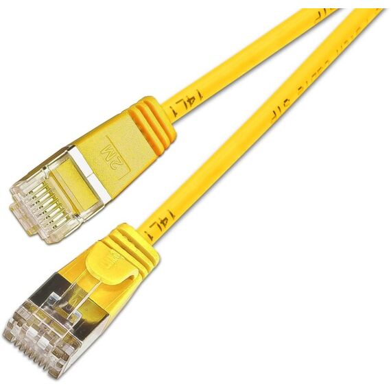 SLIM Patchcords SLIM PKW-LIGHT-STP-K6A Netzwerkkabel Gelb 1 m Cat6 U/FTP (STP), Farbe: Gelb, Länge: 1 m