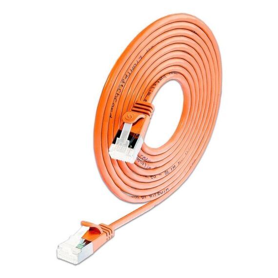 SLIM Patchcords PKW-LIGHT-STP-K6A 3.0 OR Netzwerkkabel Orange 3 m Cat6a U/FTP (STP) Rund, Farbe: Orange, Länge: 3 m