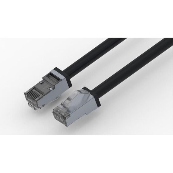 Wirewin PKW-OUT-SF-K6A-PUR Netzwerkkabel Schwarz 3 m Cat6a S/FTP (S-STP) Rund, Länge: 3 m