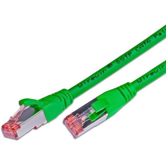 Wirewin S/FTP CAT6 15m Netzwerkkabel Grün S/FTP (S-STP) Rund