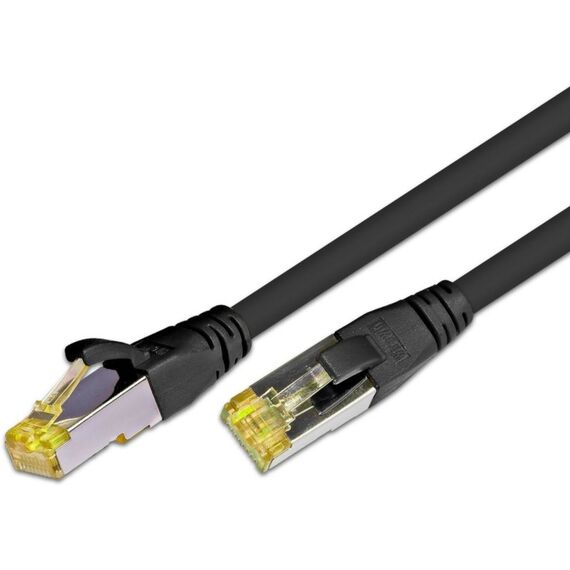 Wirewin S/FTP CAT6A 0.5m Netzwerkkabel Schwarz 0,5 m S/FTP (S-STP) Rund, Farbe: Schwarz