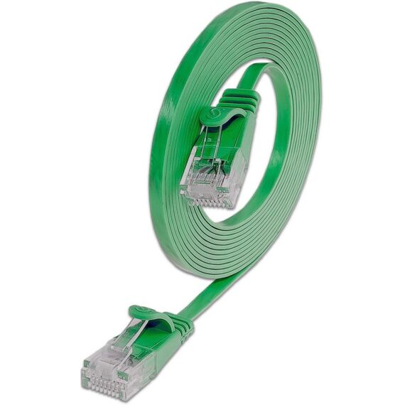 SLIM Patchcords Slim UTP Netzwerkkabel Grün 0,15 m Cat6 U/UTP (UTP) Flach, Farbe: Grün, Länge: 0,15 m