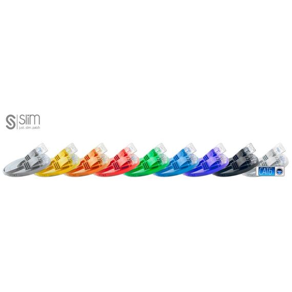 SLIM Patchcords SLIM UTP Netzwerkkabel Grau 0,75 m Cat6 U/UTP (UTP), Farbe: Grau