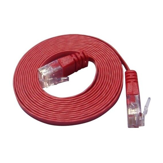 SLIM Patchcords PKW-SLIM-KAT6 2.0 RT Netzwerkkabel Rot 2 m Cat6 U/UTP (UTP), Farbe: Rot, Länge: 2 m