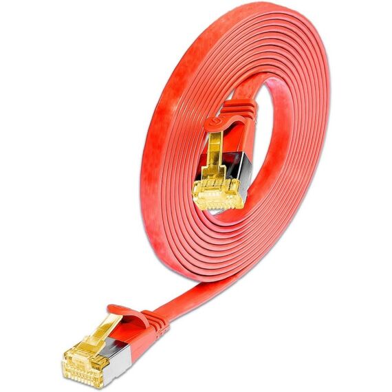 SLIM Patchcords Slim U/FTP Netzwerkkabel Rot 0,25 m Cat6a U/FTP (STP) Flach, Farbe: Rot